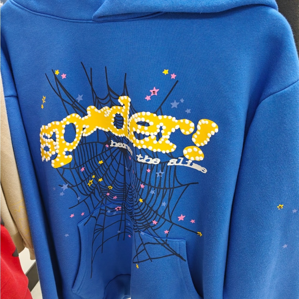 Spyder Kids Blue Hoodie Set with Yellow and White Accents